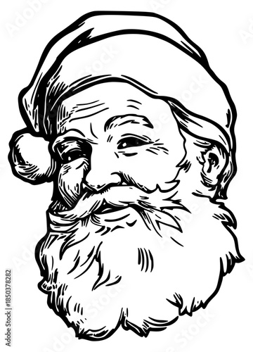 Santa Claus portrait in profile
