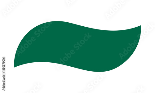 Twisted Rectangle Long Leaf Green Icon