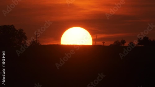 sunset over the city