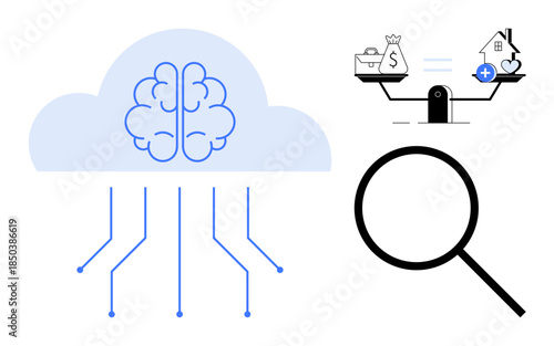 Cloud computing. Cloud computing connects artificial intelligence, data analysis, and financial decision-making. Cloud computing powers financial technology, AI systems, and data visualization