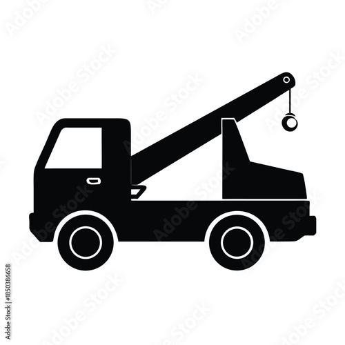 Simple Tow Truck Icon Illustration