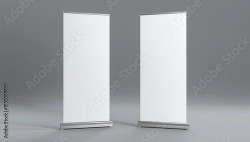 A4 A3 PVC PP paper Table Top Set Stand Mini Roll Up Banner,Pull Up Banner Standee Banner Stand,Table Banner Stand,Banner Stands Product. 3d render illustration