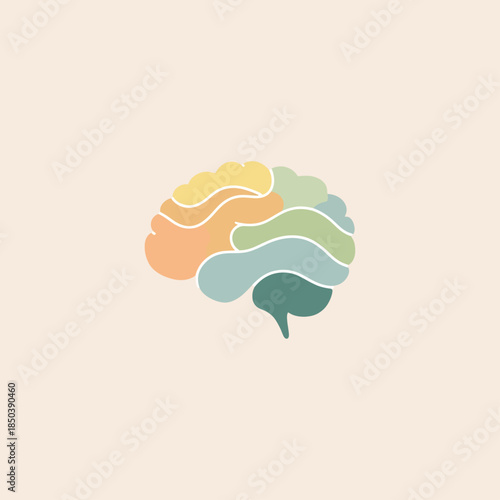 Nervous system icon flat vector design.