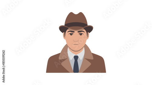 Man wearing a fedora hat and a coat