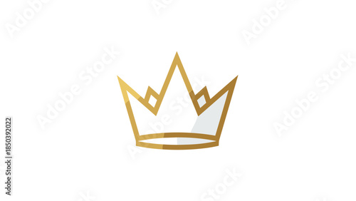 Golden Crown Icon Symbol Royalty 1.