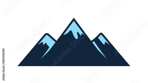 Mountain Peaks Graphic Illustration Design Element.