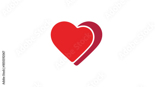 Red Heart Icon Symbol Love Graphic.