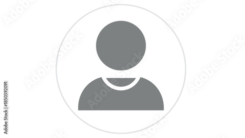 Simple Grey User Icon Avatar Profile.