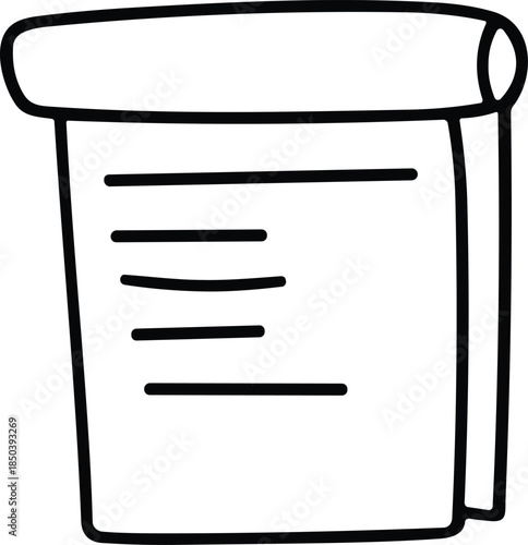 Hand Drawn Scroll Document Icon, history concept