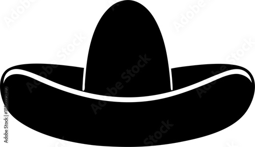 Sombrero Silhouette Mexican Hat Icon