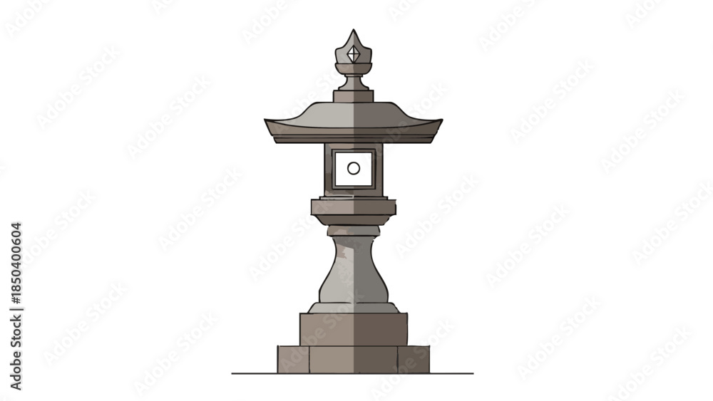 Obraz premium Stone lantern in traditional Japanese style representing National Foundation Day of Japan 