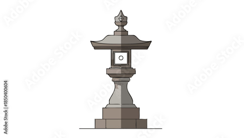 Stone lantern in traditional Japanese style representing National Foundation Day of Japan  