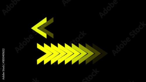 Arrow Loop Animation direction concept. arrow loading icon concept animation