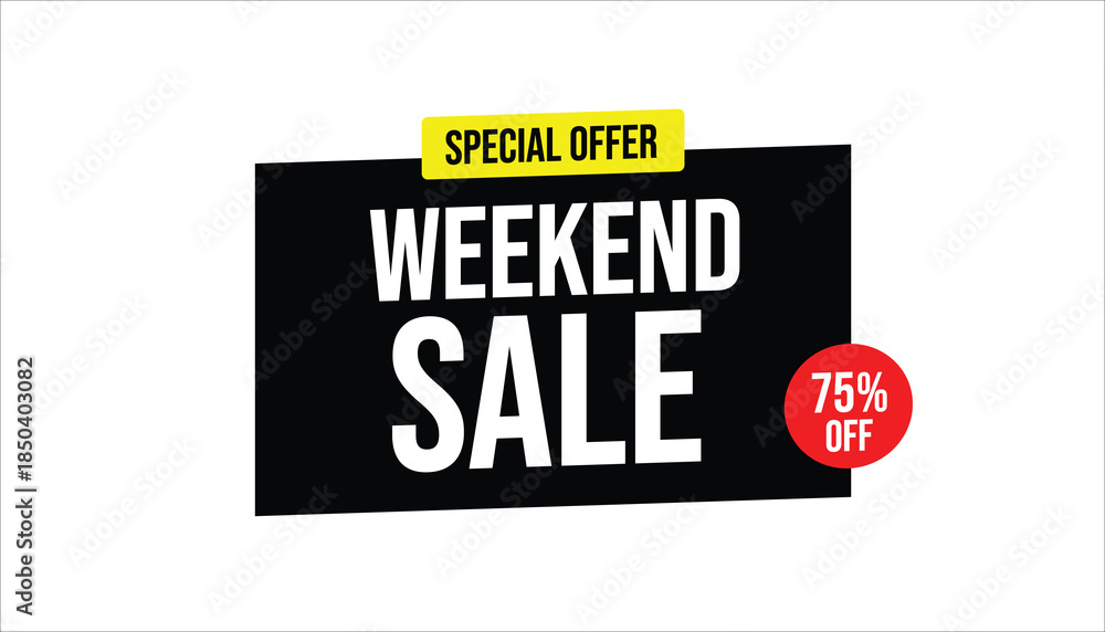 Fototapeta premium weekend sale special offer 75% off