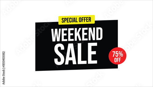 weekend sale special offer 75% off