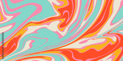 Psychedelic swirl acid wave rainbow line backgrounds in 1970s 1960s hippie style. y2k wallpaper patterns retro vintage 70s 60s groove. psychedelic poster background