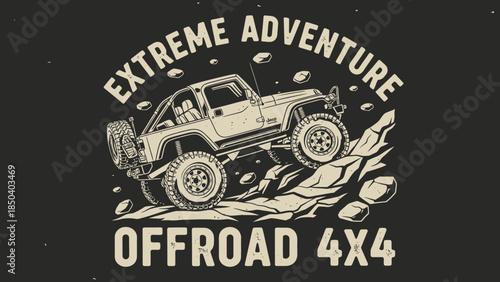 Vintage retro car label illustration with a classic automobile design for transportation and auto themes