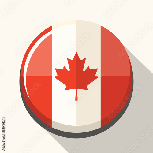 Canadian Flag Button - A Symbol of National Identity.