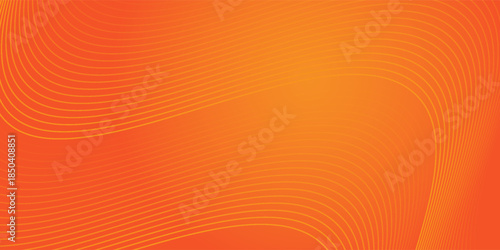 Vector abstract background with dynamic orange waves, lines and particles. vector