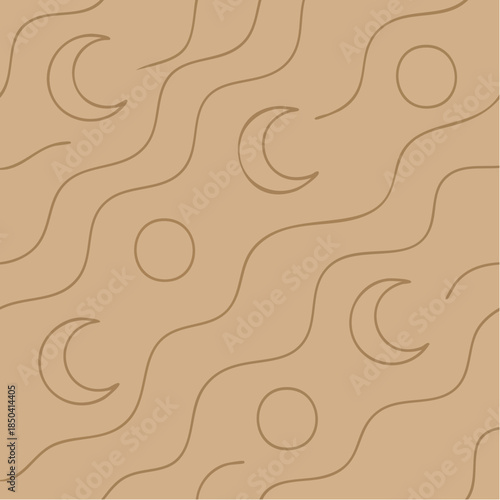 Simple spiritual vector background using smooth curves and calm colors