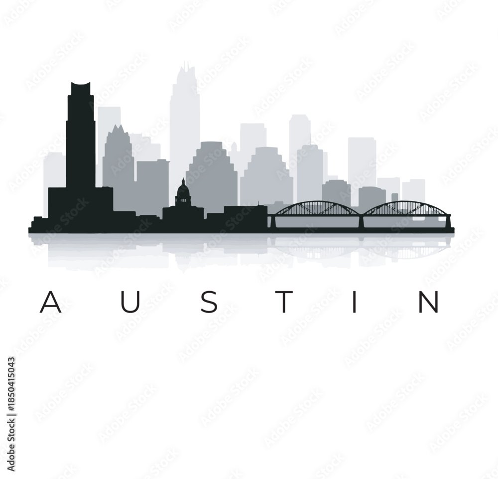 Naklejka premium austin city skyline