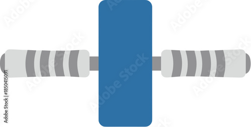 Abdominal exercise roller wheel for core workout isolated on white.