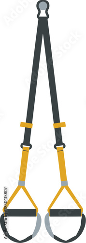 Adjustable suspension training straps for bodyweight fitness exercises.