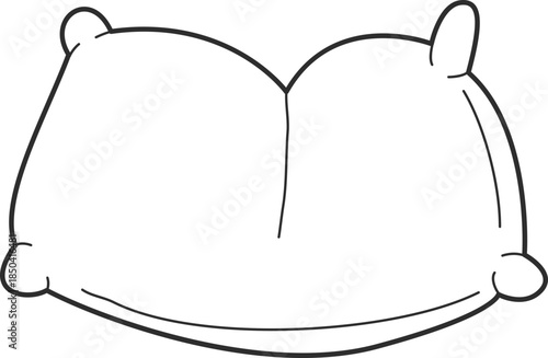 outline illustration of folded pillow