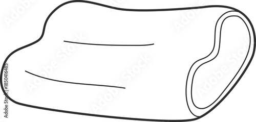 outline illustration of healthy pillow