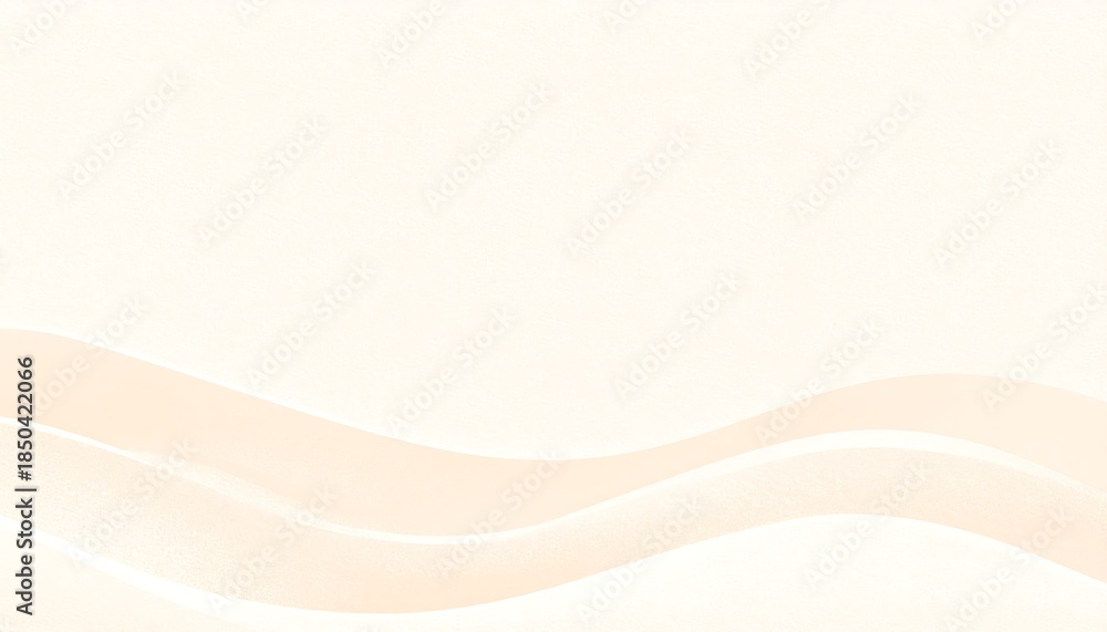 Obraz premium Abstract beige waves gracefully undulate across a neutral gradient, creating a serene composition