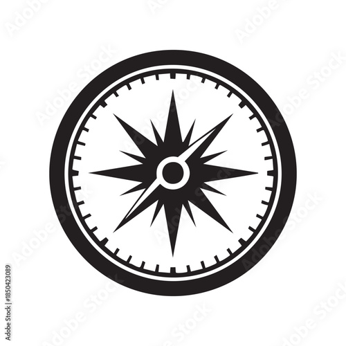 Compass Symbol for Navigation and Direction