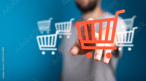 Concept of online shopping ...