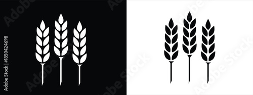 Black cereal icon on white background