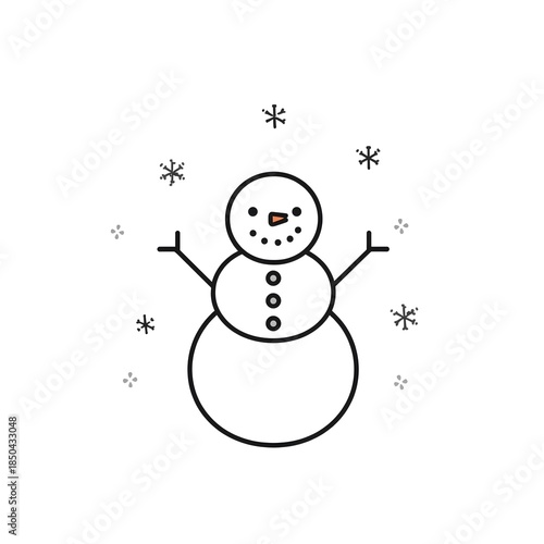 snowman on a white background