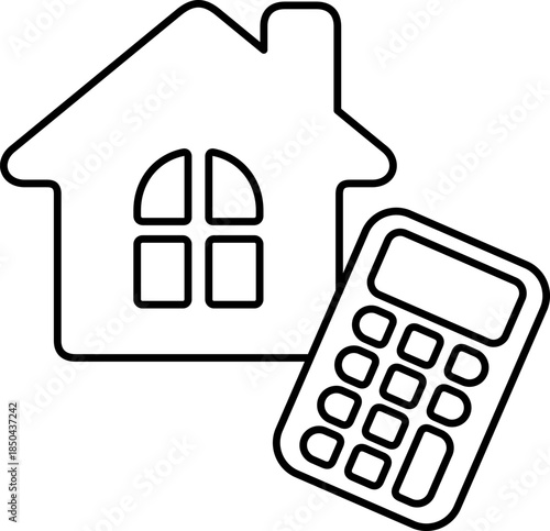 家と電卓のアイコン