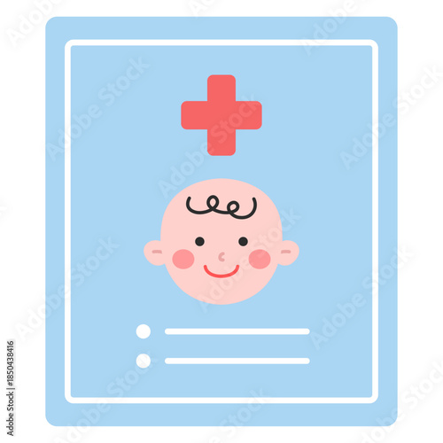 아기 약봉투 일러스트