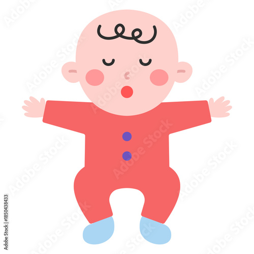 잠자는 아기 일러스트