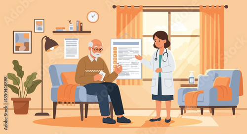 Doctor Discussing Medical Results with Senior Patient.