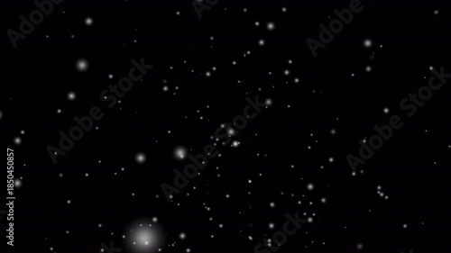 Winter snowfall animation on transparent background, Falling snow flakes overlay seamless loop, Snow falling animation with alpha channel in 4k.