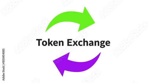Vibrant graphic symbolizing the fluid exchange of tokens, assets, or data, showcasing a continuous process of conversion and seamless transaction workflow