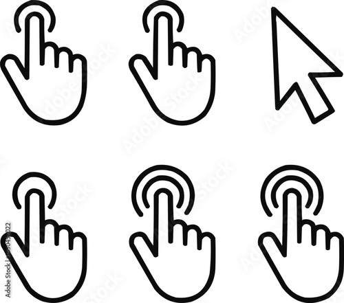 Web Page Layout Outline Icon Set  Interface and UI Structure