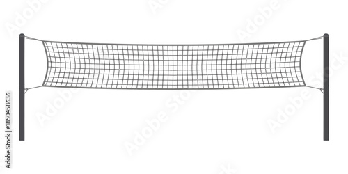Tennis Net in Simple Design with Gray Color and Clean Texture for Sports Illustration