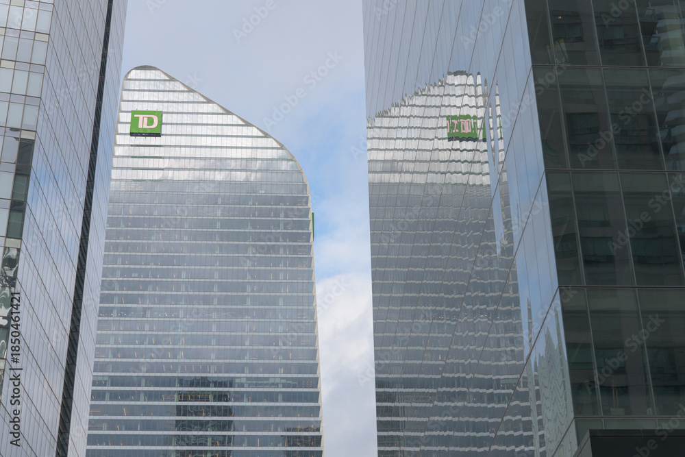 Naklejka premium view of TD Terrace, a corporate office building, located at 160 Front St W, Toronto