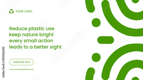 Plastic Waste Reduction Campaign Flat Cartoon Hand Drawn Thumbnail Background Illustration