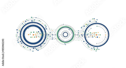 Abstract visualization of a sprawling digital network, symbolizing data interconnection, technological integration, and systemic pathways for modern communication