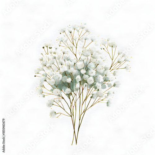 Watercolor Baby’s Breath Floral Illustration