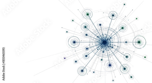 Abstract network of connections and data points, representing digital communication and technology