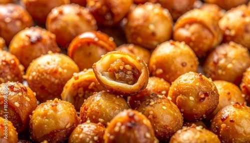 Fototapeta Naklejka Na Ścianę i Meble -  Delicious Fried Green Tomatoes - A Culinary Delight in Close-Up.