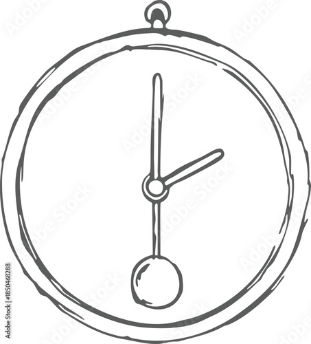 Round pendulum wall clock