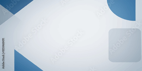 Blue abstract background with a blank white paper sheet featuring a 3d curled corner design template for business document wallpaper or office banner concept illustration